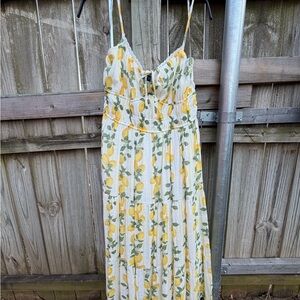 Trixxi Lemon Print Maxi Dress